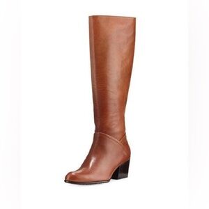 Stuart Weitzman Standard Leather Riding Boot in Saddle - Size 8